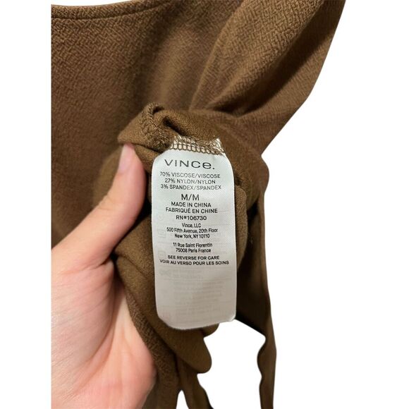 Vince Women's Low Back Bodysuit in Cottonwood Size Medium Top - Picture 5 of 11